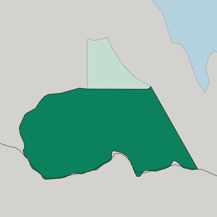 Map showing Maekel Region — In Eritrea