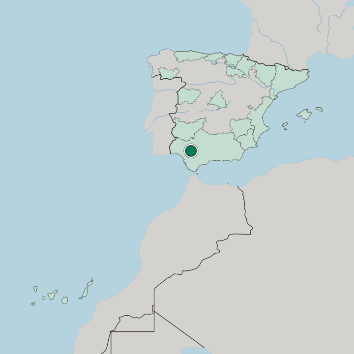 Map showing Alcalá de Guadaira — In Spain