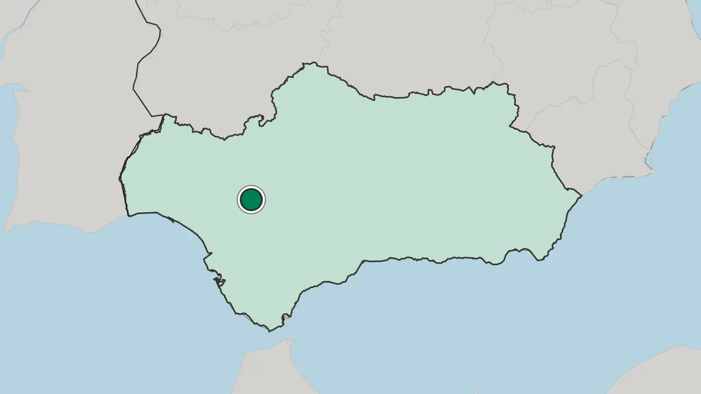 Map of Alcalá de Guadaira in Spain