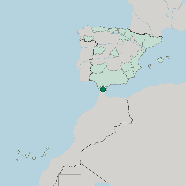 Map showing Algeciras — In Spain