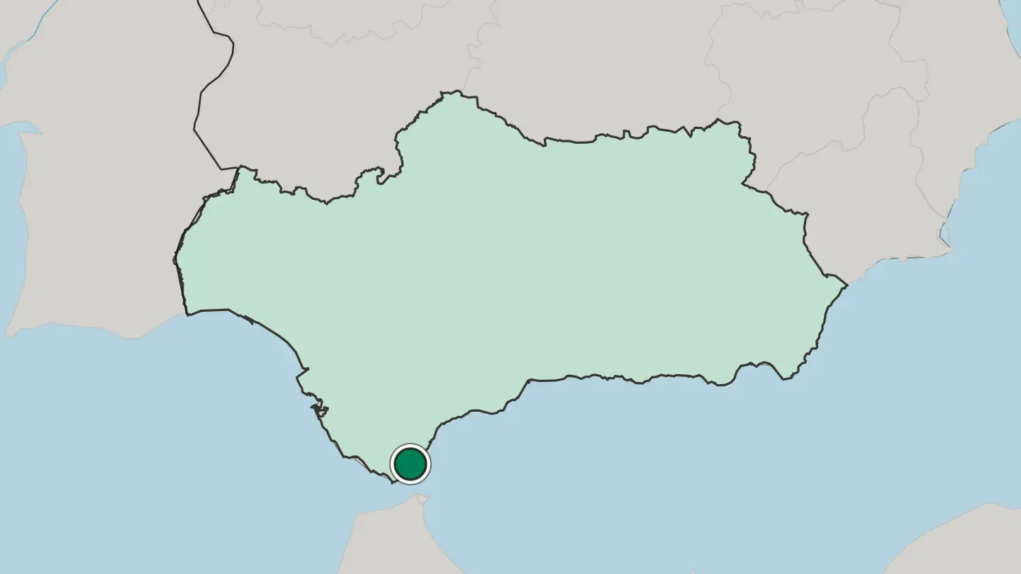 Map of Algeciras in Spain