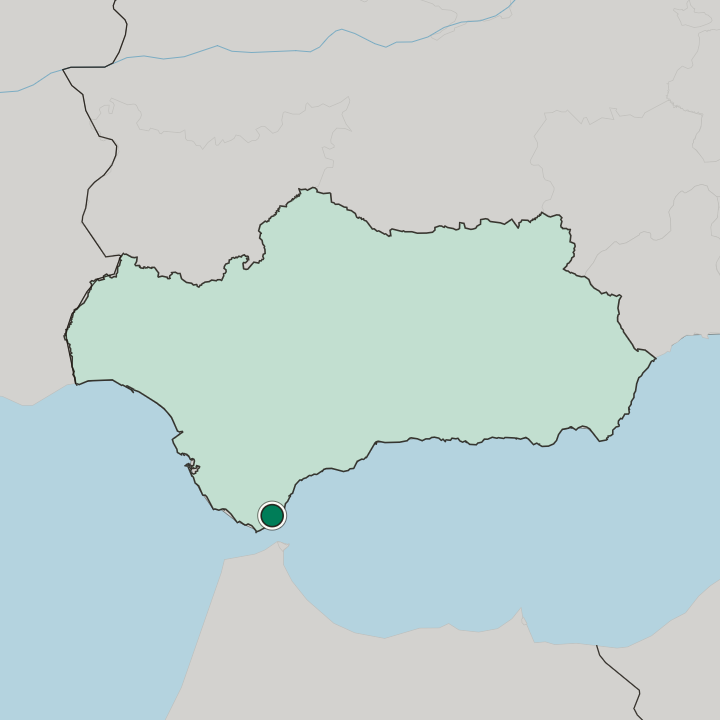 Map showing Algeciras — In Andalusia