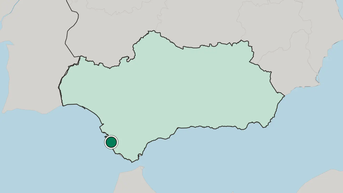 Map of Chiclana de la Frontera in Spain