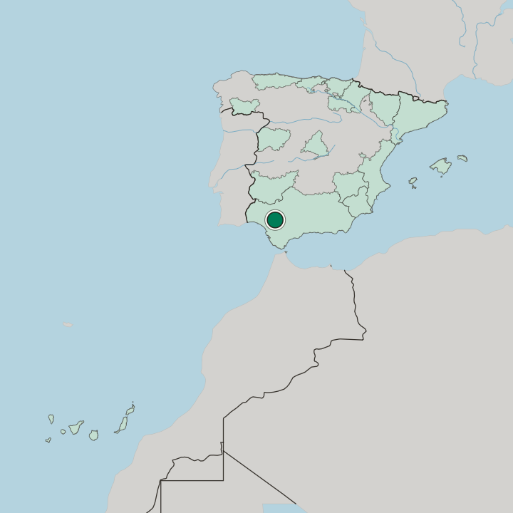 Map showing Dos Hermanas — In Spain