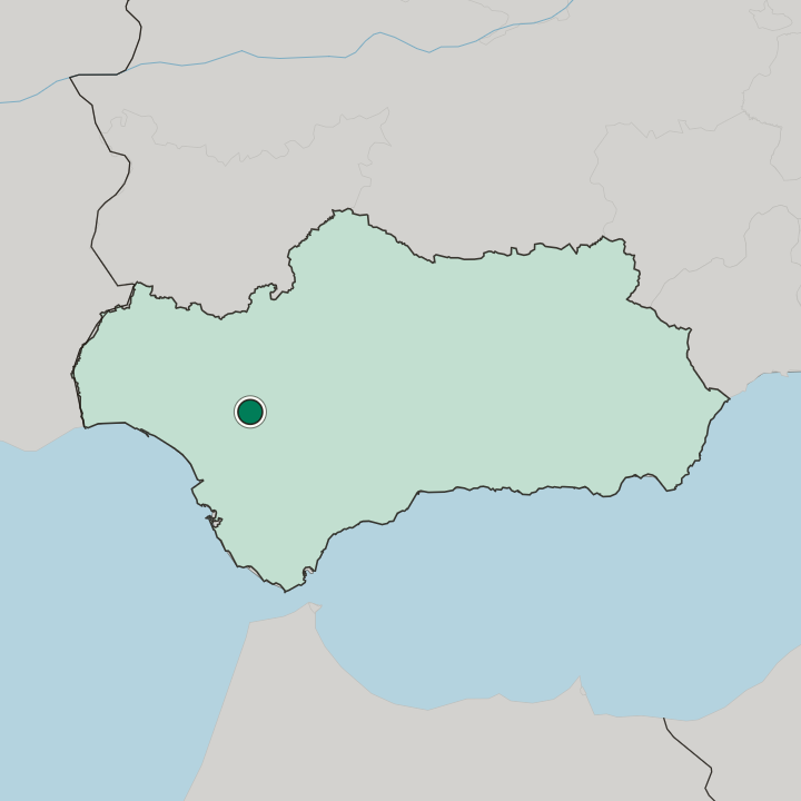 Map showing Dos Hermanas — In Andalusia