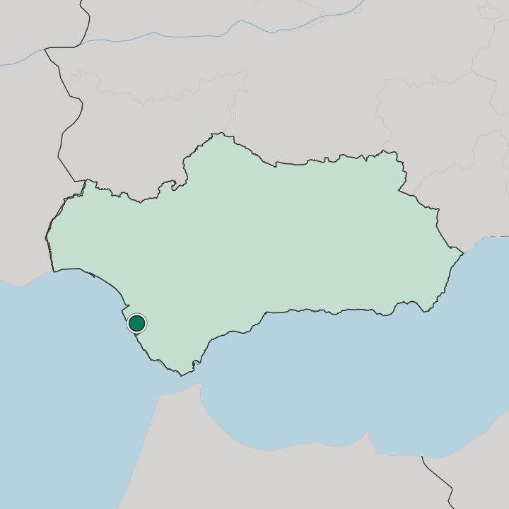 Map showing El Puerto de Santa María — In Andalusia