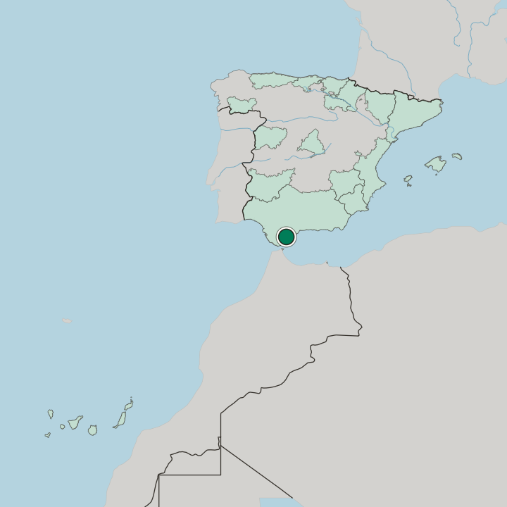Map showing Estepona — In Spain