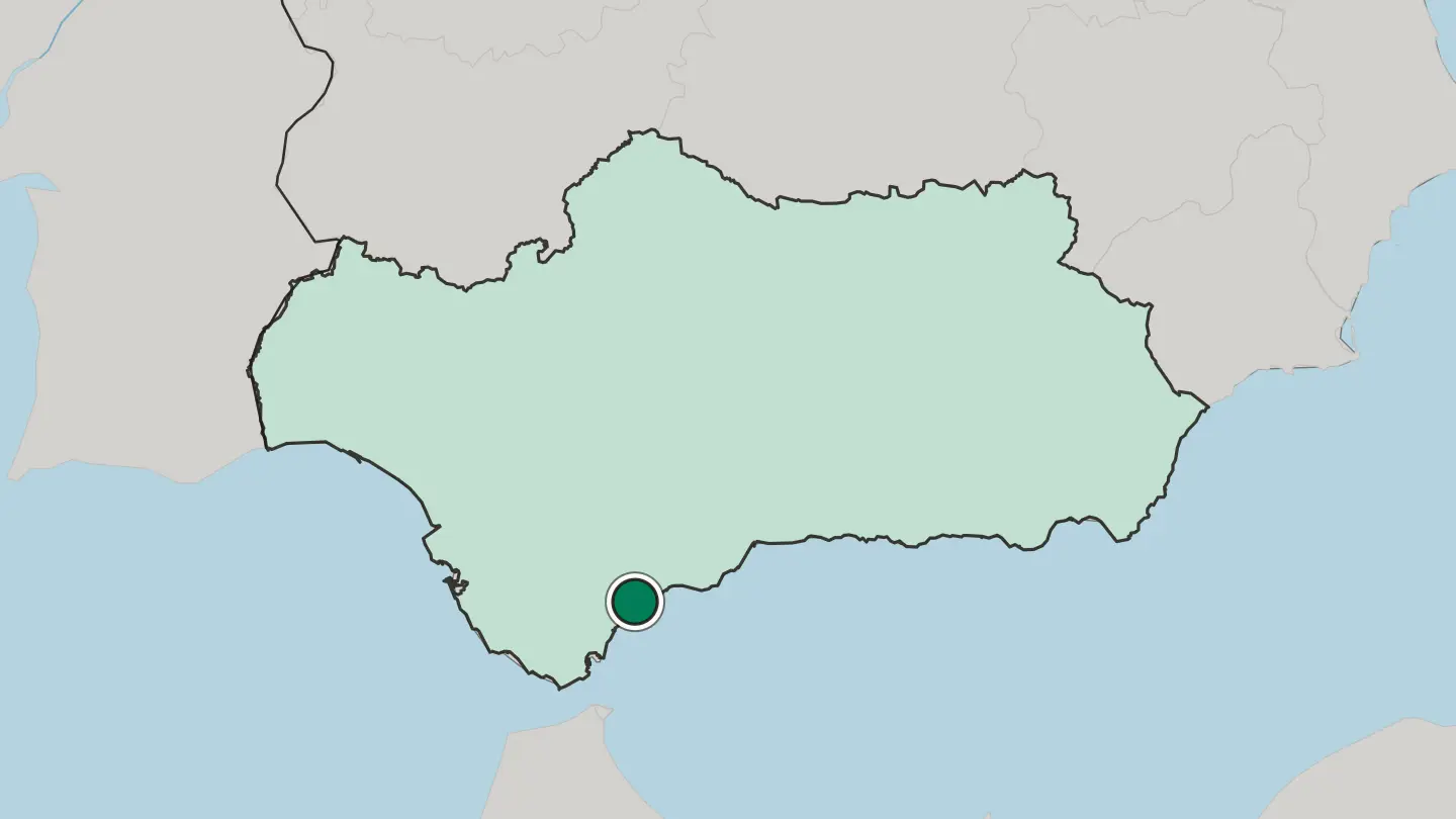 Map of Estepona in Spain