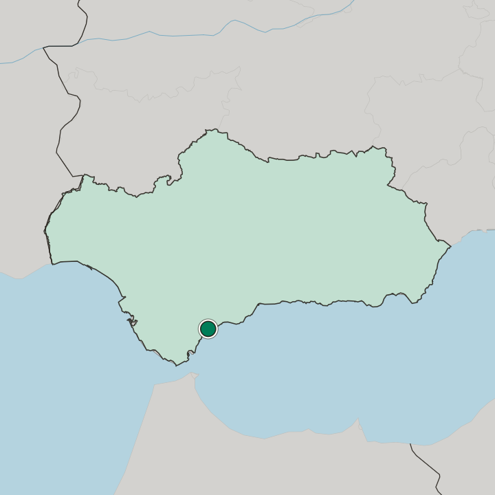 Map showing Estepona — In Andalusia