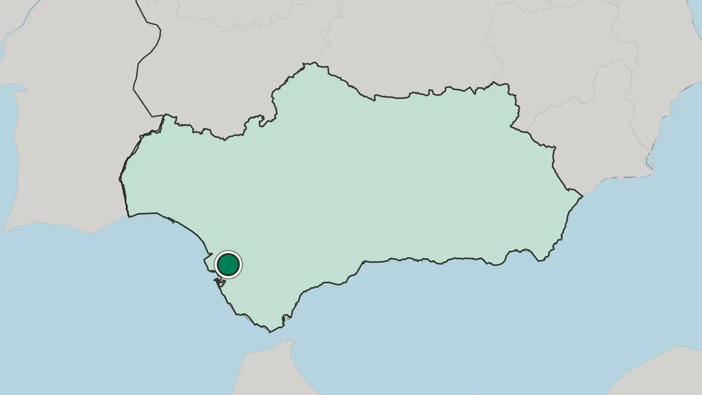 Map of Jerez de la Frontera in Spain