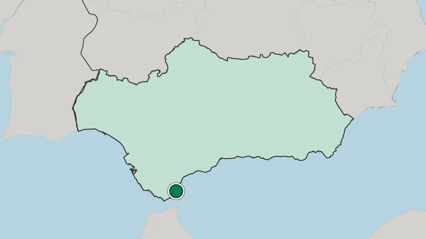 Map of La Línea de la Concepción in Spain