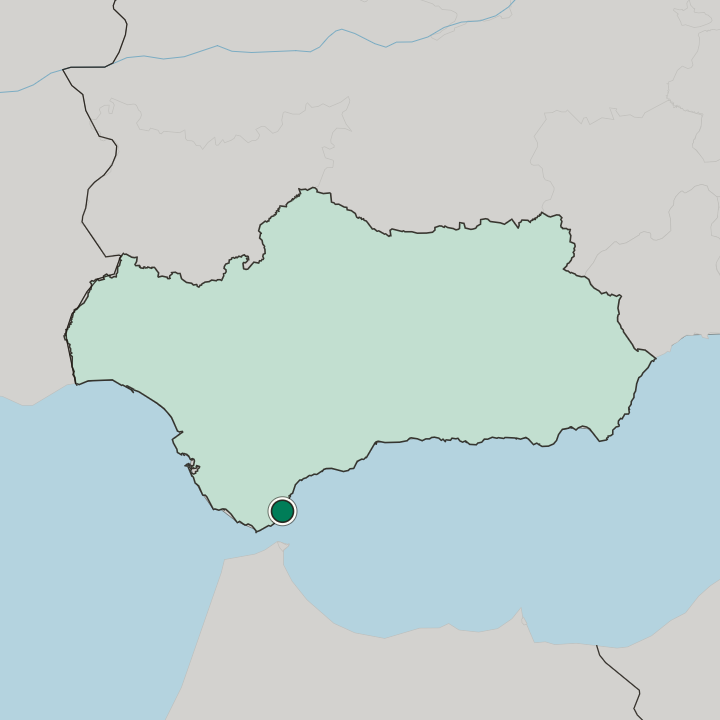 Map showing La Línea de la Concepción — In Andalusia