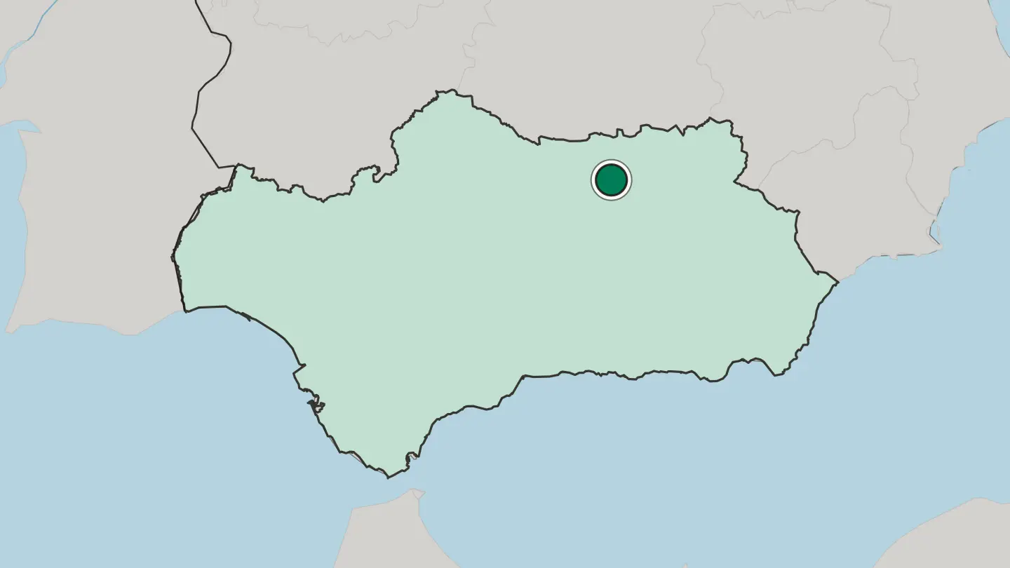Map of Linares in Spain