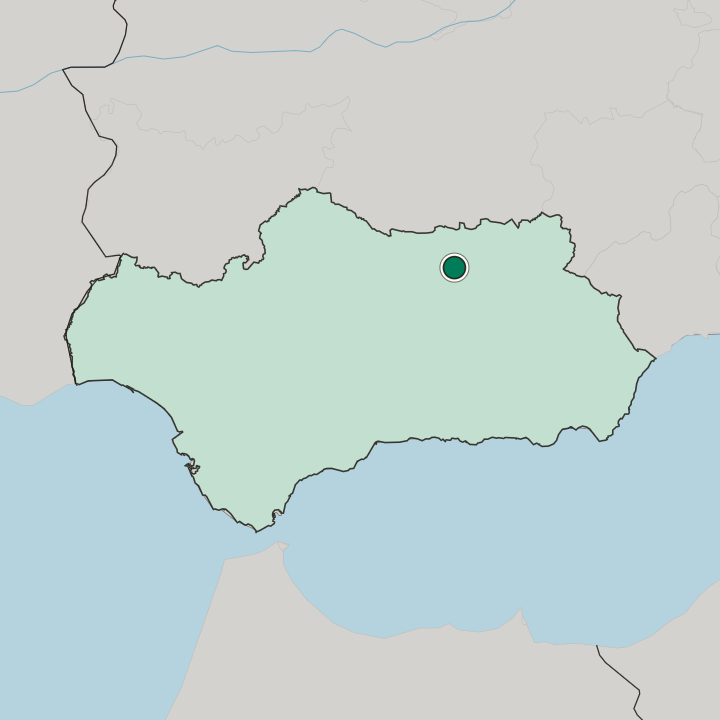 Map showing Linares — In Andalusia