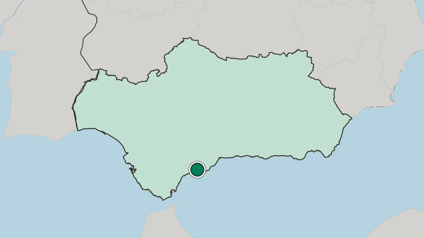 Map of Marbella in Spain