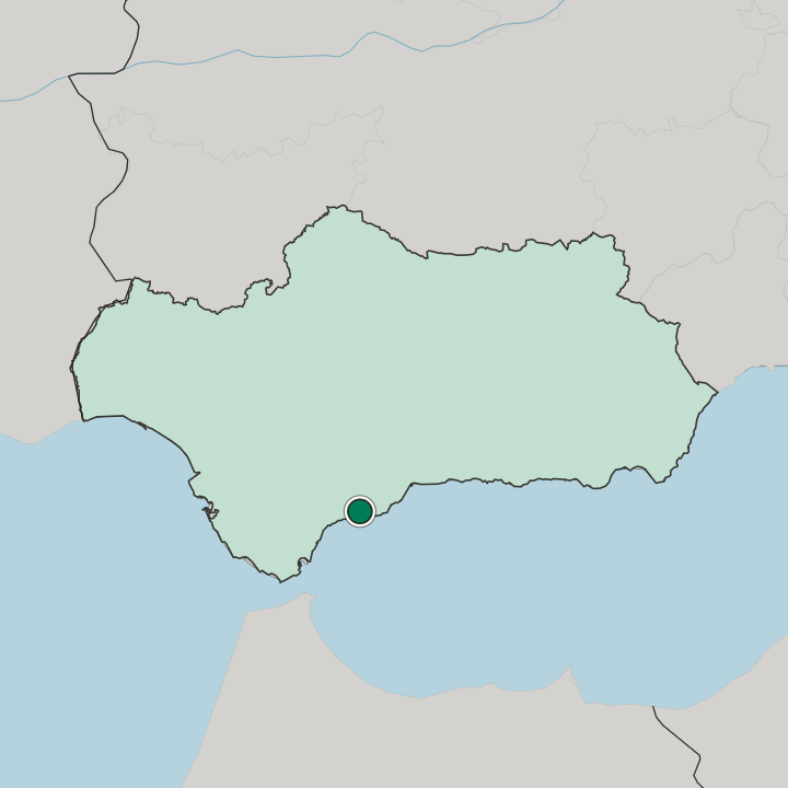 Map showing Marbella — In Andalusia