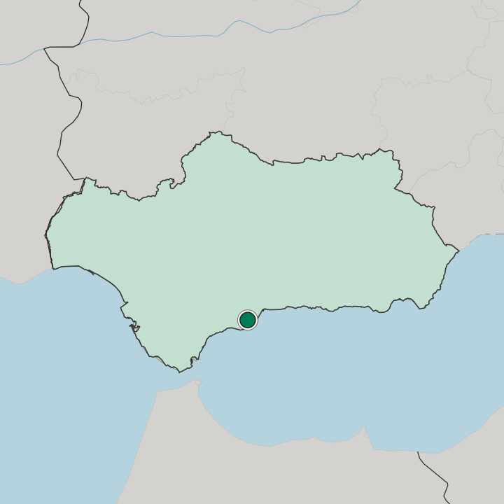 Map showing Mijas — In Andalusia