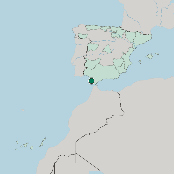 Map showing San Fernando — In Spain