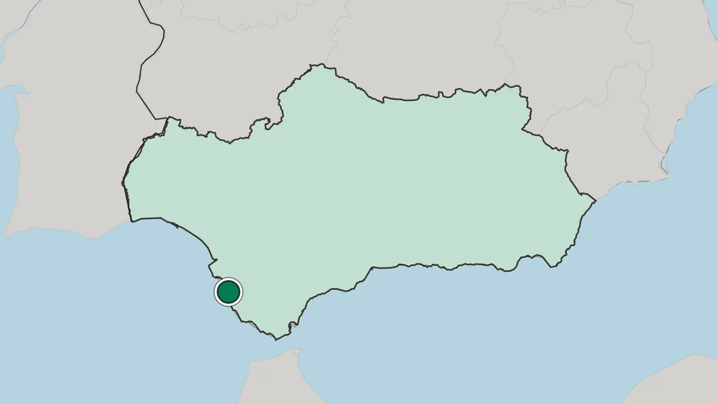 Map of San Fernando in Spain