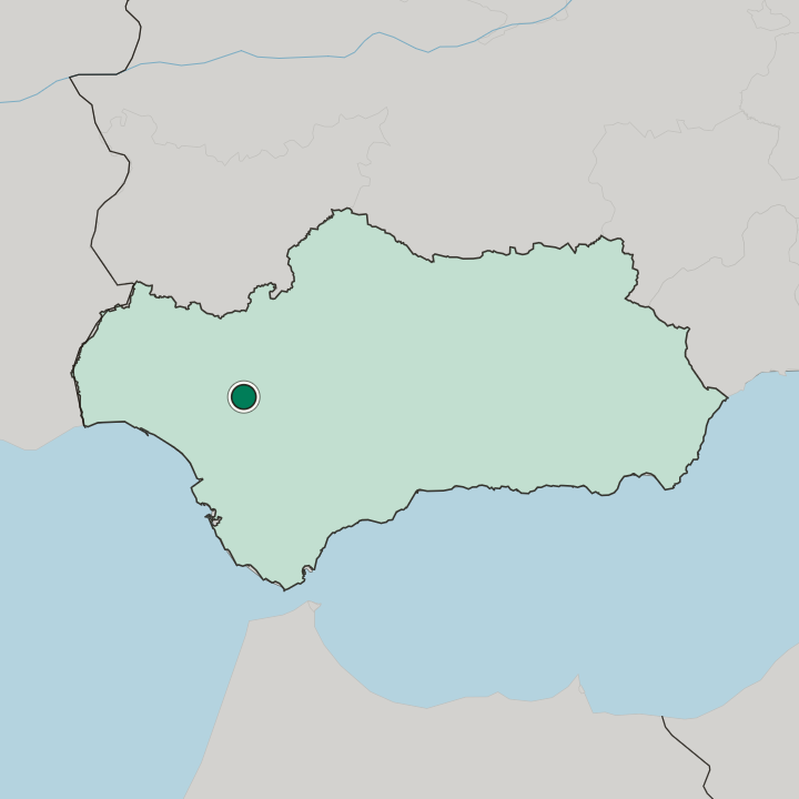 Map showing Los Remedios — In Andalusia