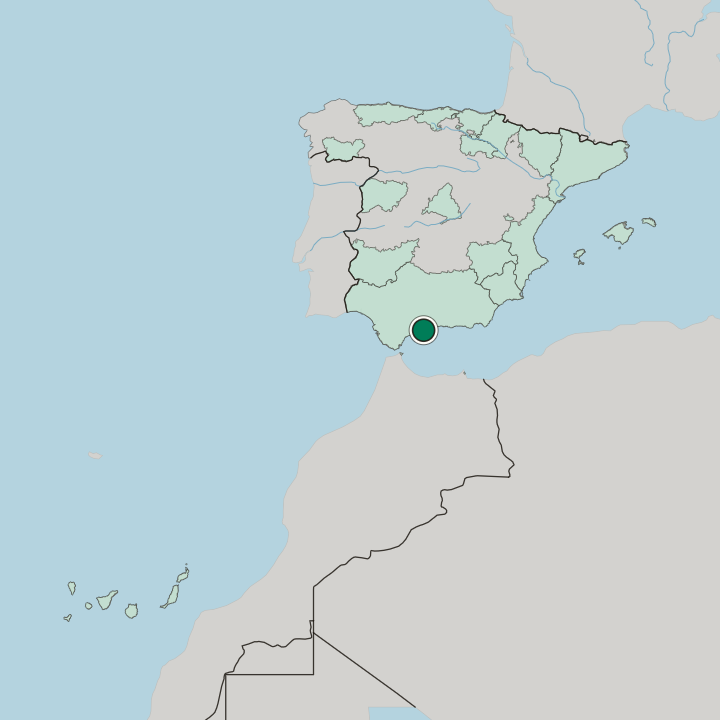 Map showing Torremolinos — In Spain