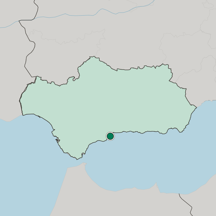 Map showing Torremolinos — In Andalusia