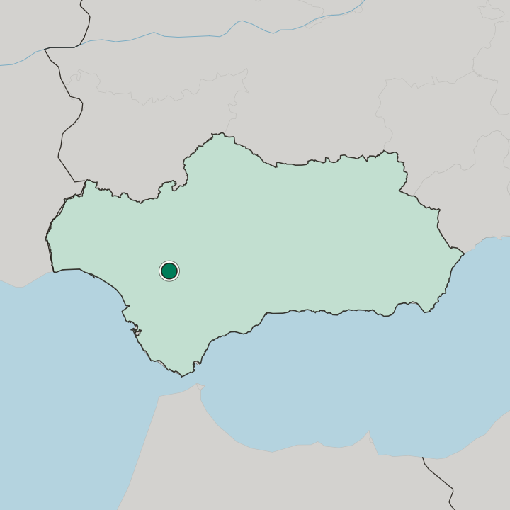 Map showing Utrera — In Andalusia