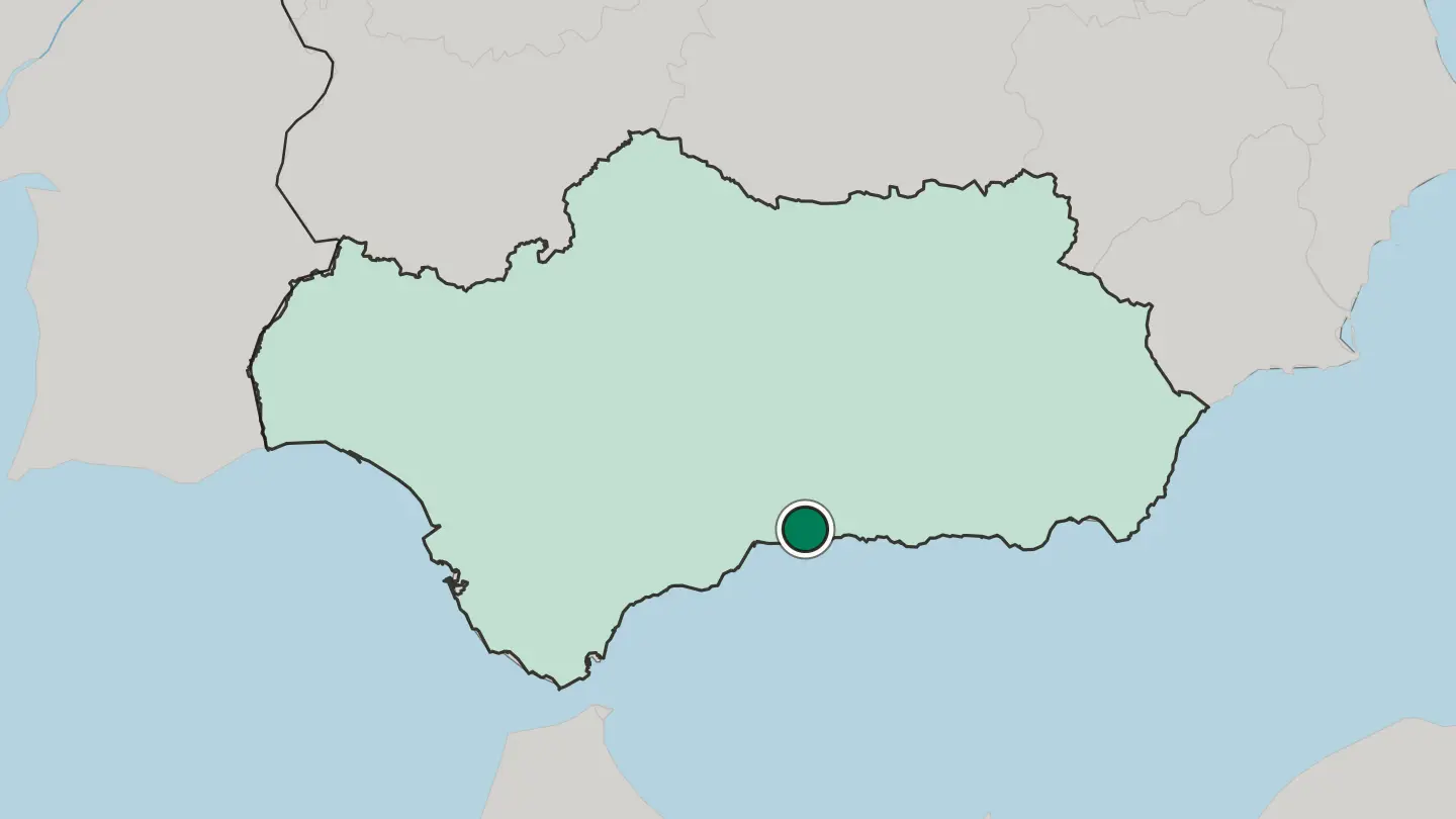 Map of Vélez-Málaga in Spain
