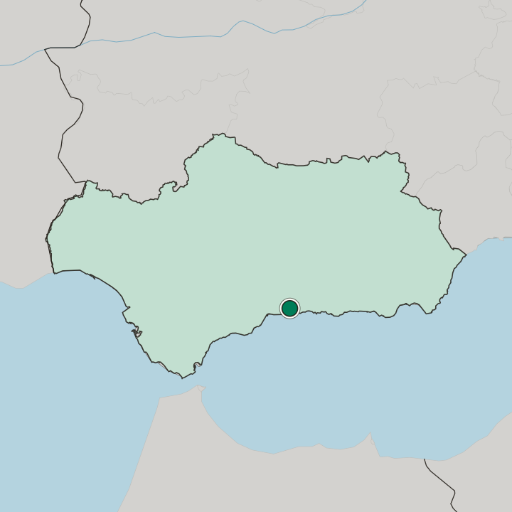 Map showing Vélez-Málaga — In Andalusia