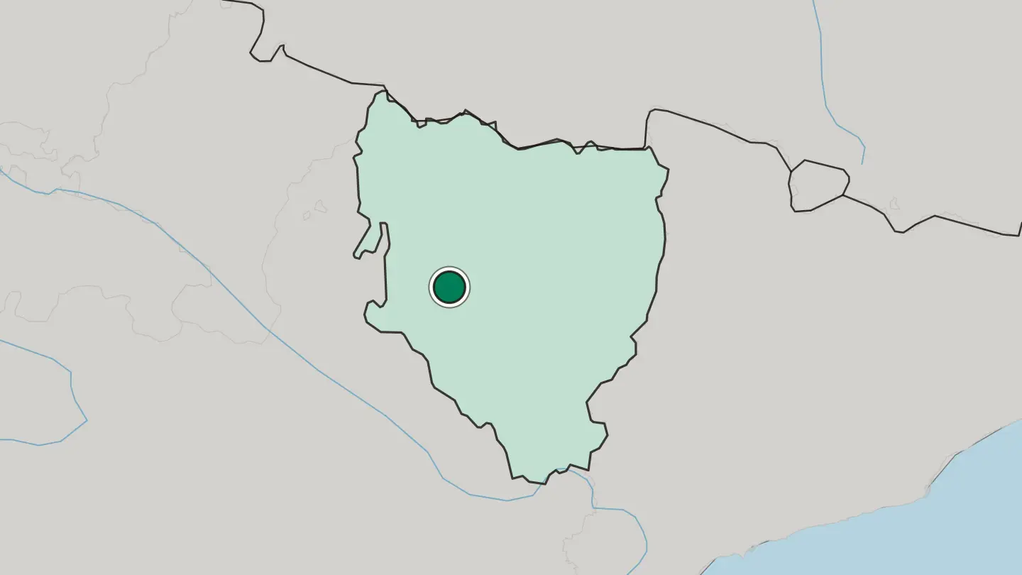 Map of Huesca in Spain
