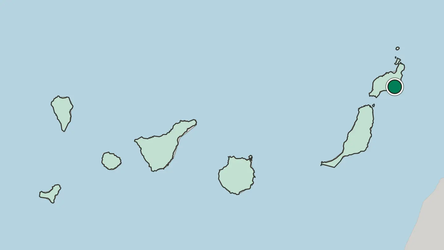 Map of Arrecife in Spain