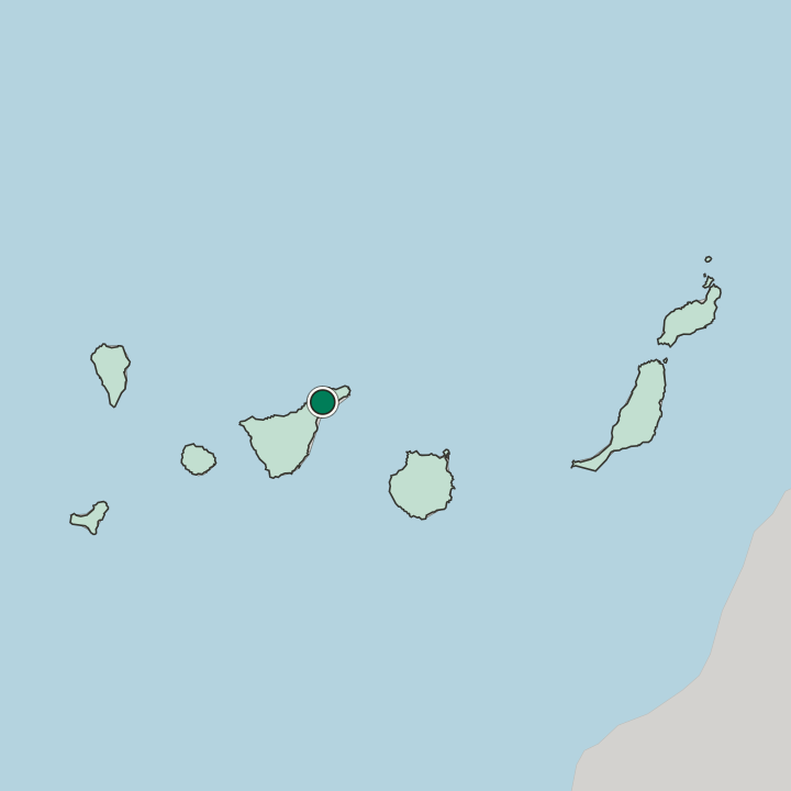 Map showing La Laguna — In Canary Islands