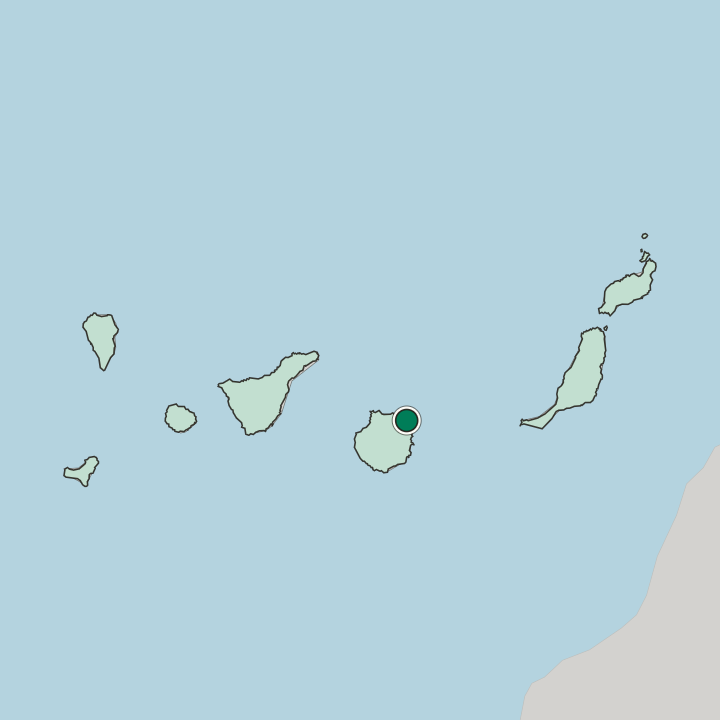 Map showing Las Palmas de Gran Canaria — In Canary Islands