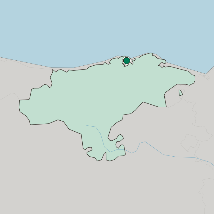 Map showing Santander — In Cantabria