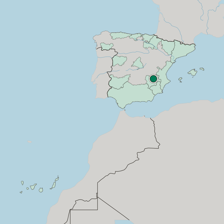 Map showing Albacete — In Spain