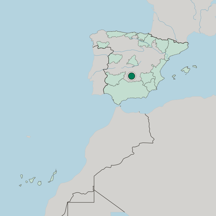 Map showing Ciudad Real — In Spain