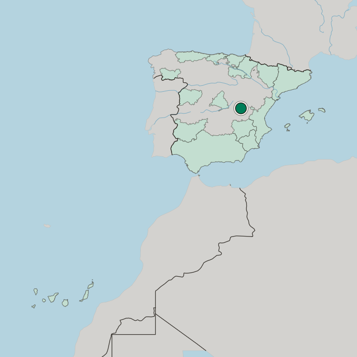 Map showing Cuenca — In Spain