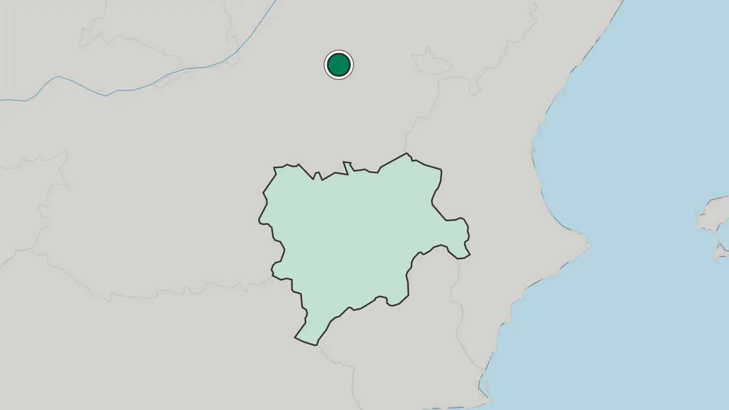Map of Cuenca in Spain