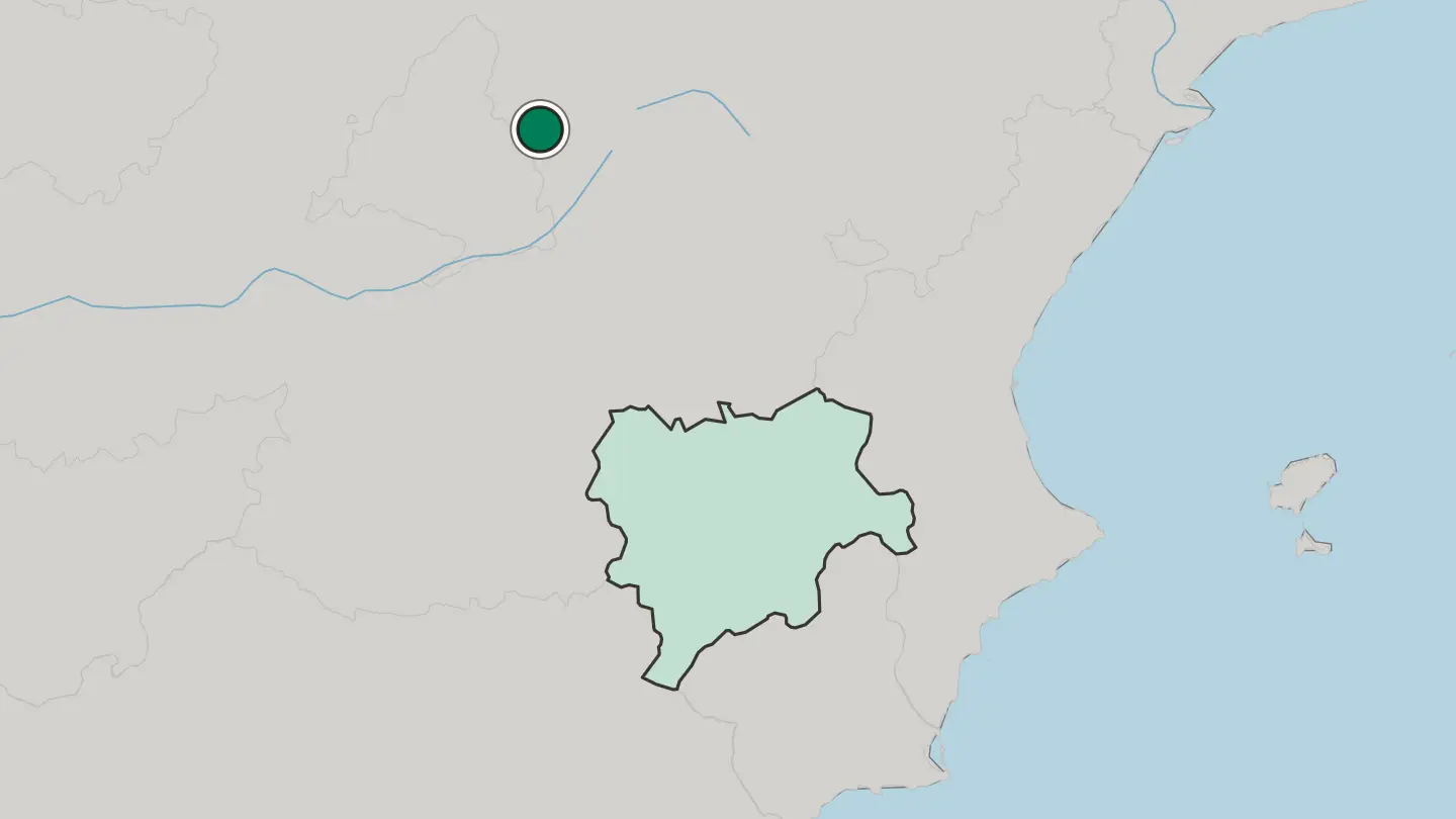 Map of Guadalajara in Spain