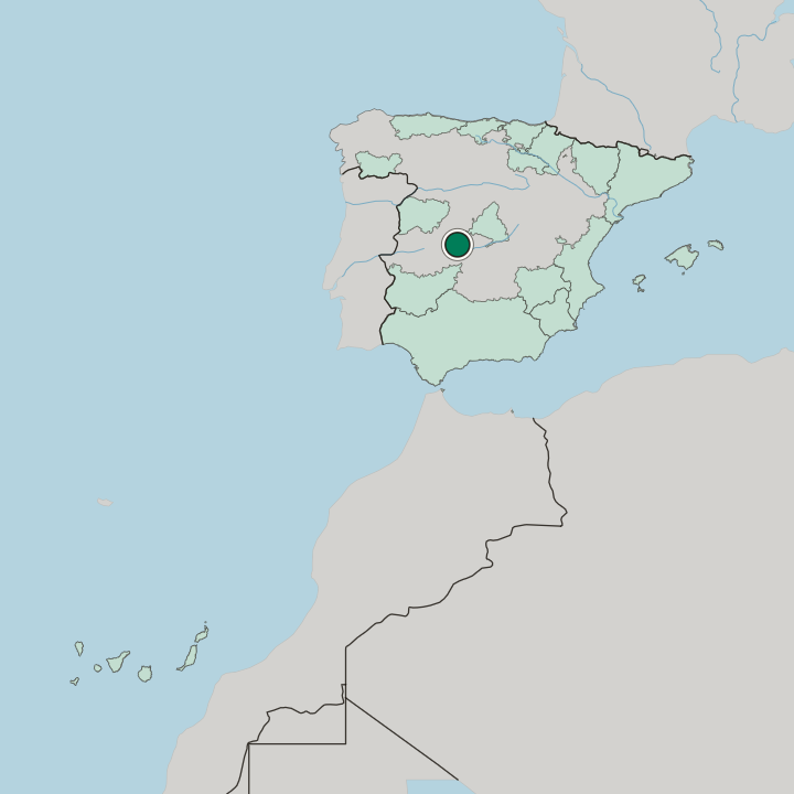 Map showing Talavera de la Reina — In Spain