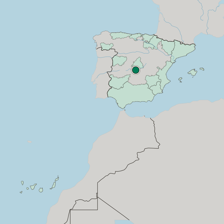 Map showing Jewish quarter of Toledo — In Spain