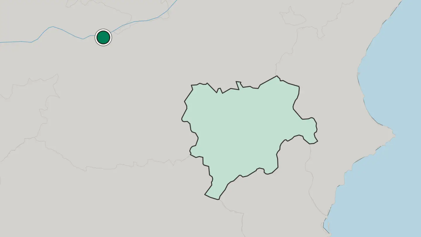 Map of Toledo in Spain