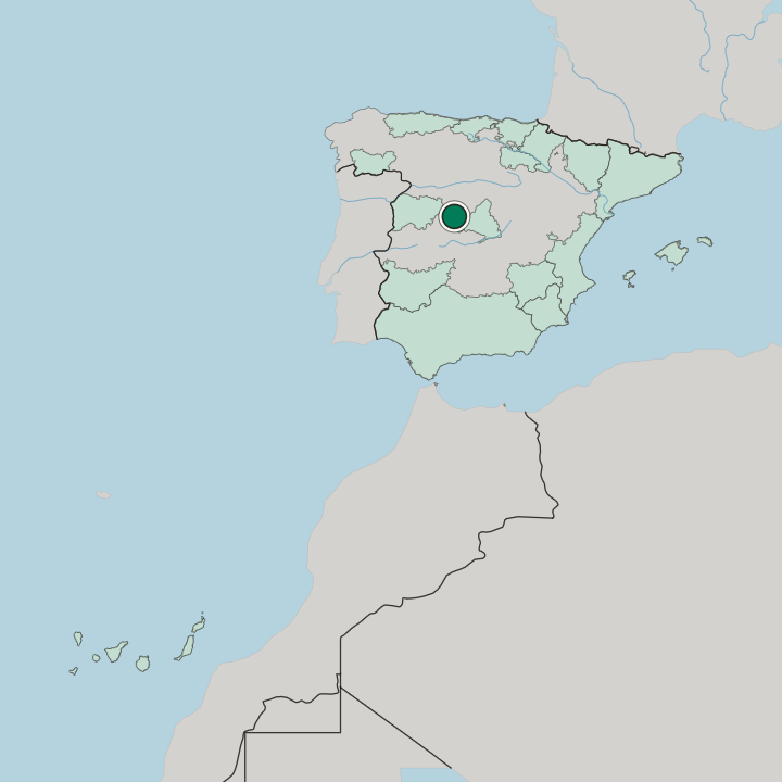 Map showing Ávila — In Spain