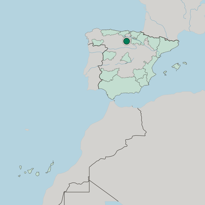 Map showing Burgos — In Spain