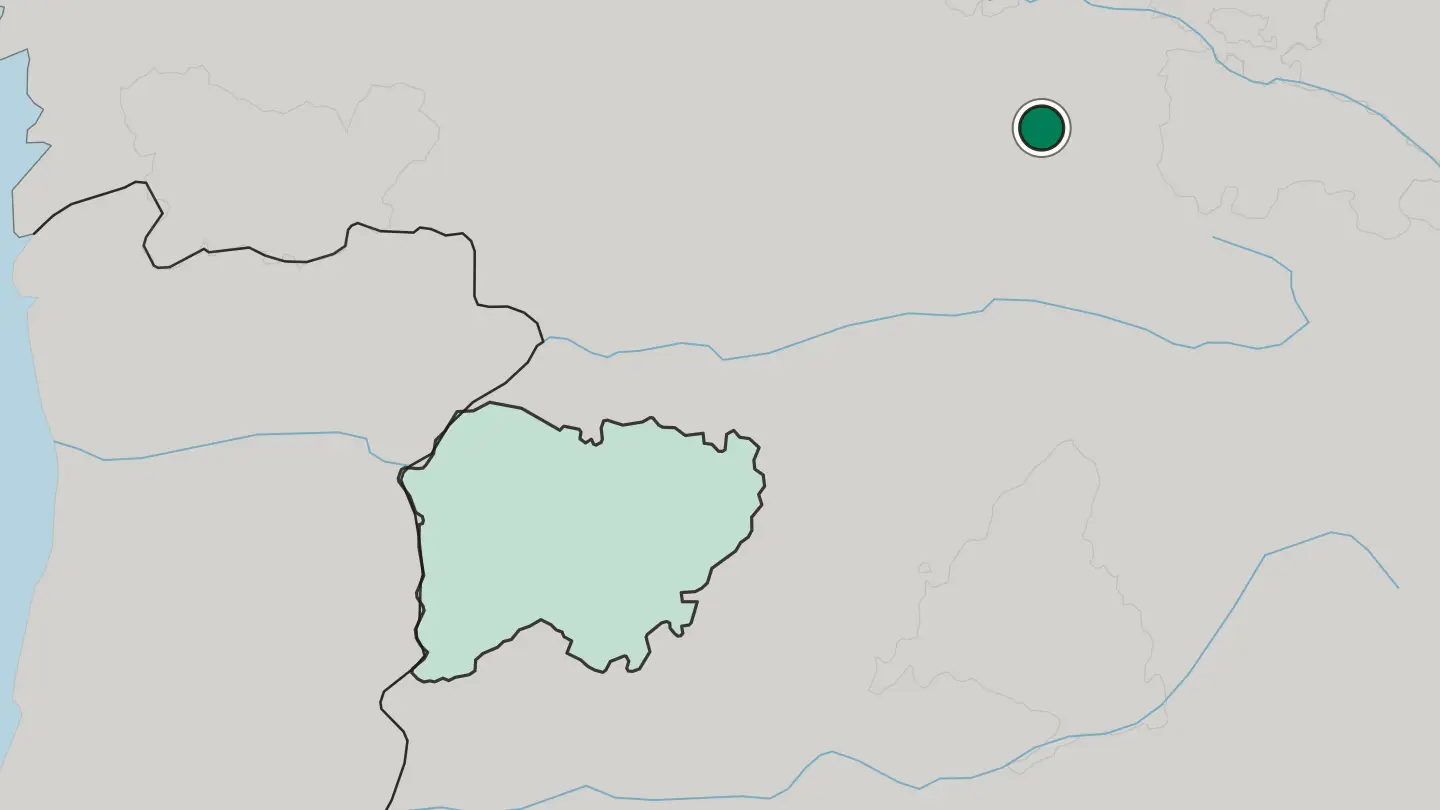 Map of Burgos in Spain