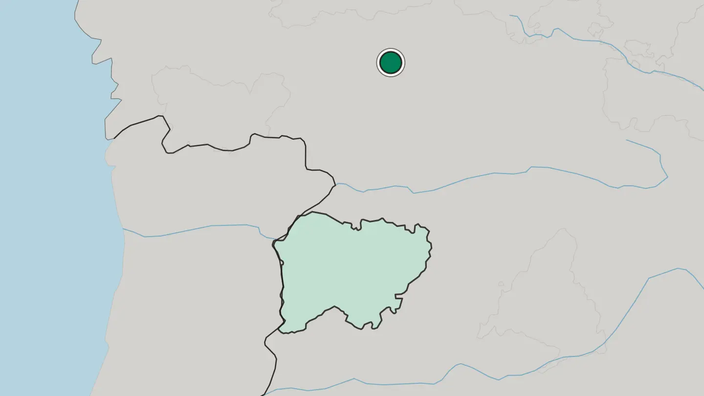 Map of León in Spain