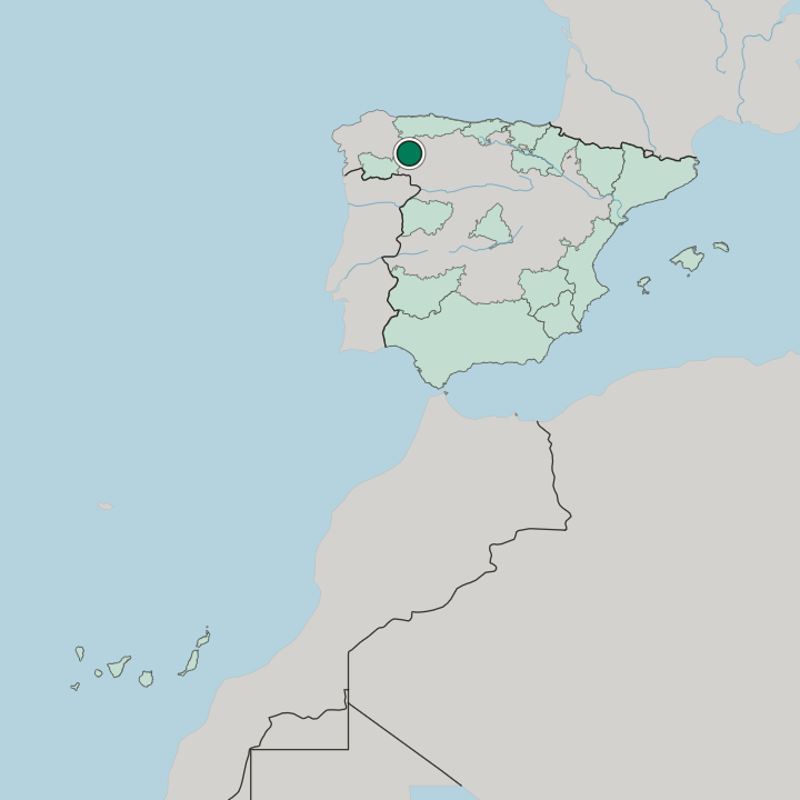 Map showing Ponferrada — In Spain