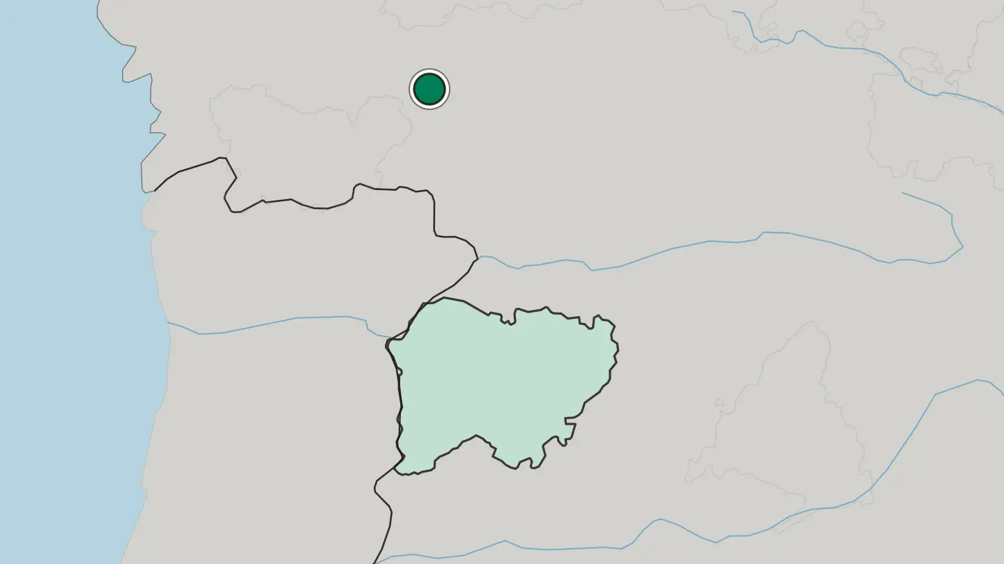 Map of Ponferrada in Spain