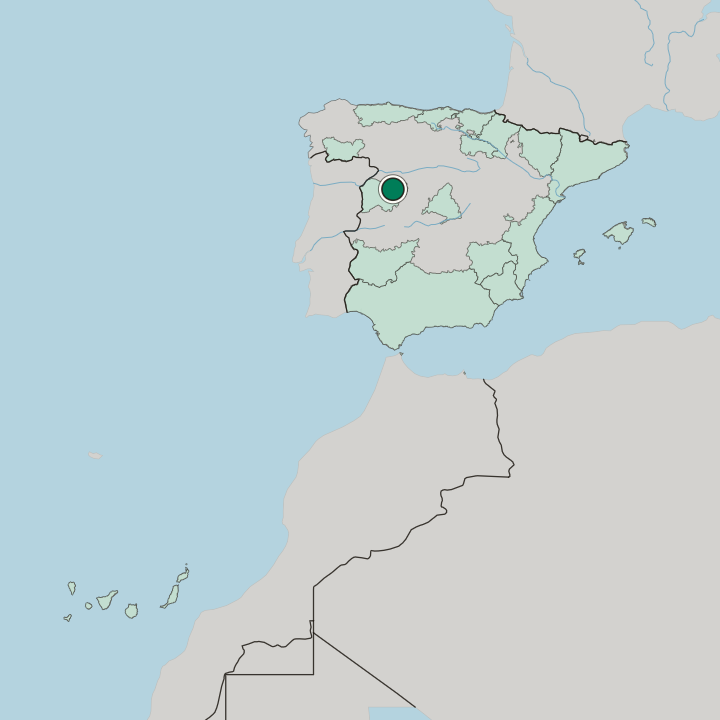 Map showing Salamanca — In Spain