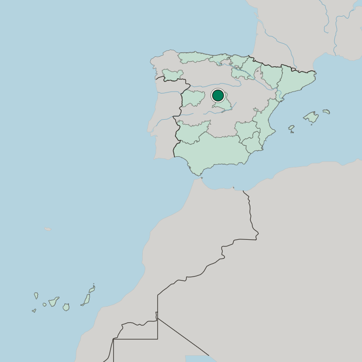 Map showing Segovia — In Spain